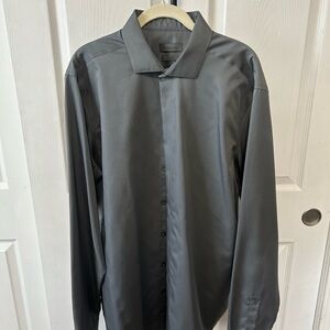 Calvin Klein Dark Gray Button-Up Shirt